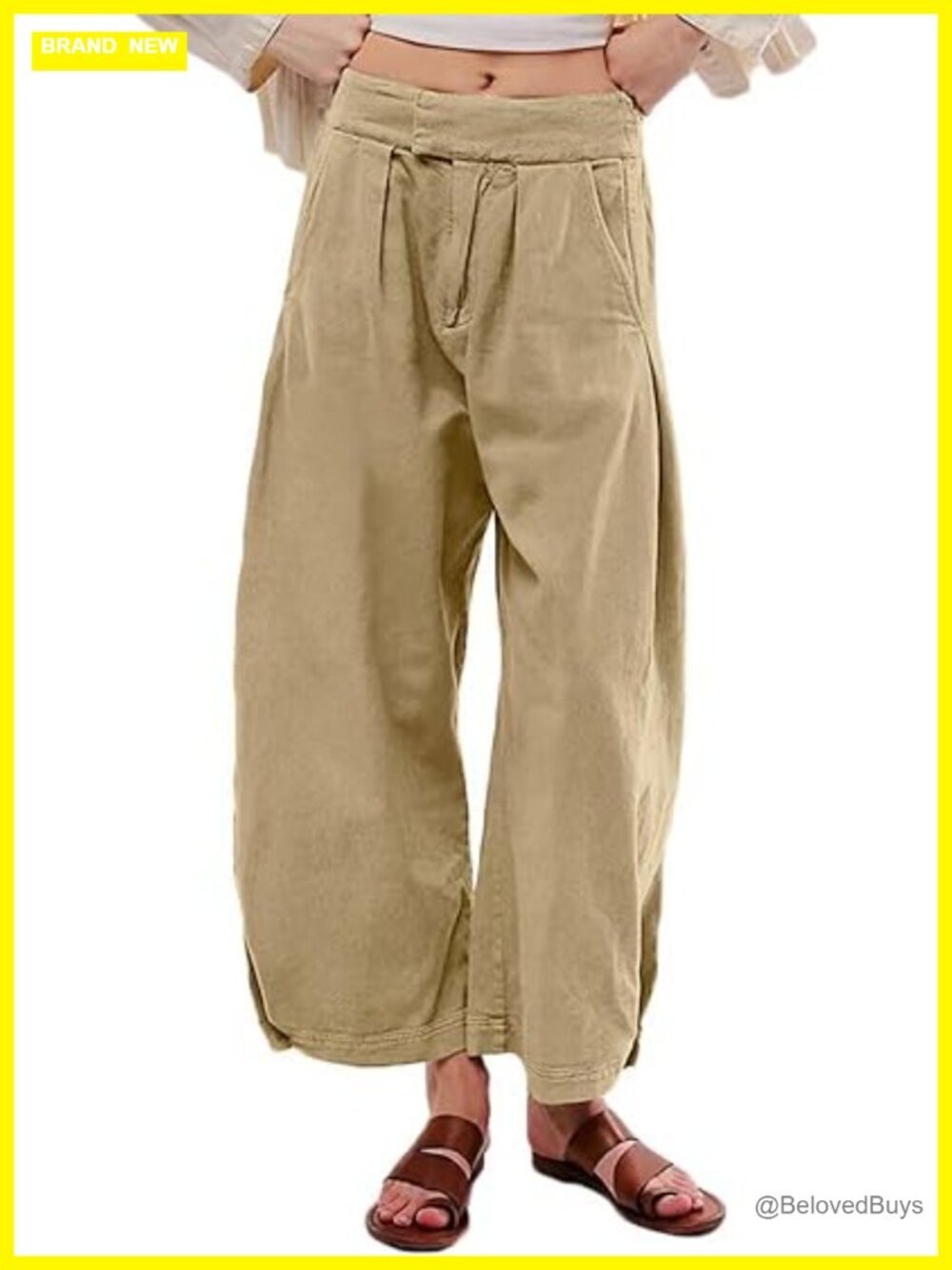 Baggy Barrel Jeans Mid Rise Wide Leg Harem Pants with Pockets